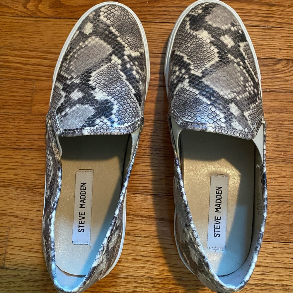 Steve Madden Snake Skin Slip Ons